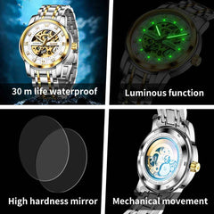 "The Monarch" Diamond Skeleton Automatic Watch | Luxury Dress Style