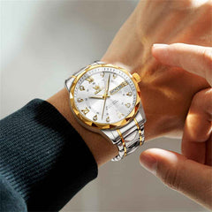 The Royal Diamond Executive | 3D Faceted Crystal & Gold Steel