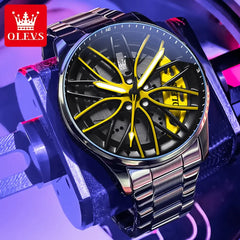 OLEVS 9937 Hip Hop Car Wheel Watch