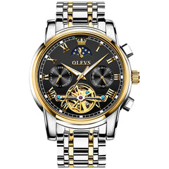 OLEVS 6617 Luxury Mechanical Stainless Steel Men’s Watch – Luminous, Waterproof, Automatic