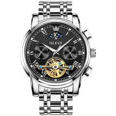 OLEVS 6617 Luxury Mechanical Stainless Steel Men’s Watch – Luminous, Waterproof, Automatic