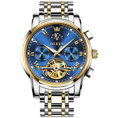 OLEVS 6617 Luxury Mechanical Stainless Steel Men’s Watch – Luminous, Waterproof, Automatic
