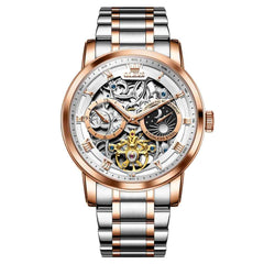 "Celestial" Skeleton Automatic Watch | Moon Phase & Tourbillon Style