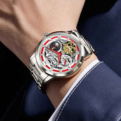 "Celestial" Skeleton Automatic Watch | Moon Phase & Tourbillon Style