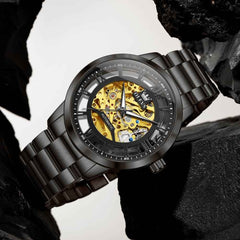 "The Architect" Industrial Skeleton Automatic Watch | Bridge Design