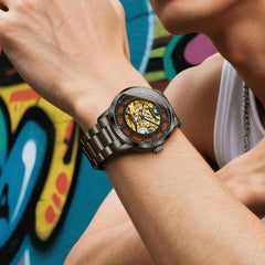 "The Architect" Industrial Skeleton Automatic Watch | Bridge Design