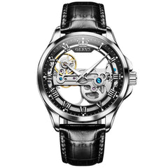 OLEVS "The Artisan" Fully Skeletonized Automatic Watch | Double-Sided Transparent View