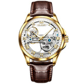 OLEVS "The Artisan" Fully Skeletonized Automatic Watch | Double-Sided Transparent View