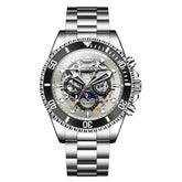 "The Captain" Skeleton Automatic Watch | Moon Phase & Diver Sport Style