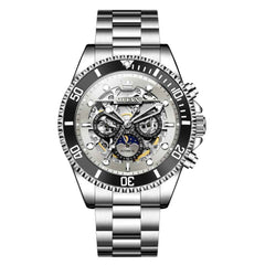 "The Captain" Skeleton Automatic Watch | Moon Phase & Diver Sport Style