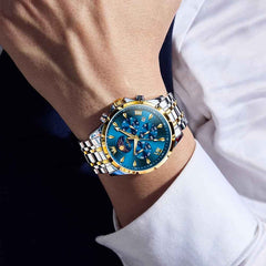"The Diplomat" Dual Time Chronograph | Moon Phase & 2nd Time Zone