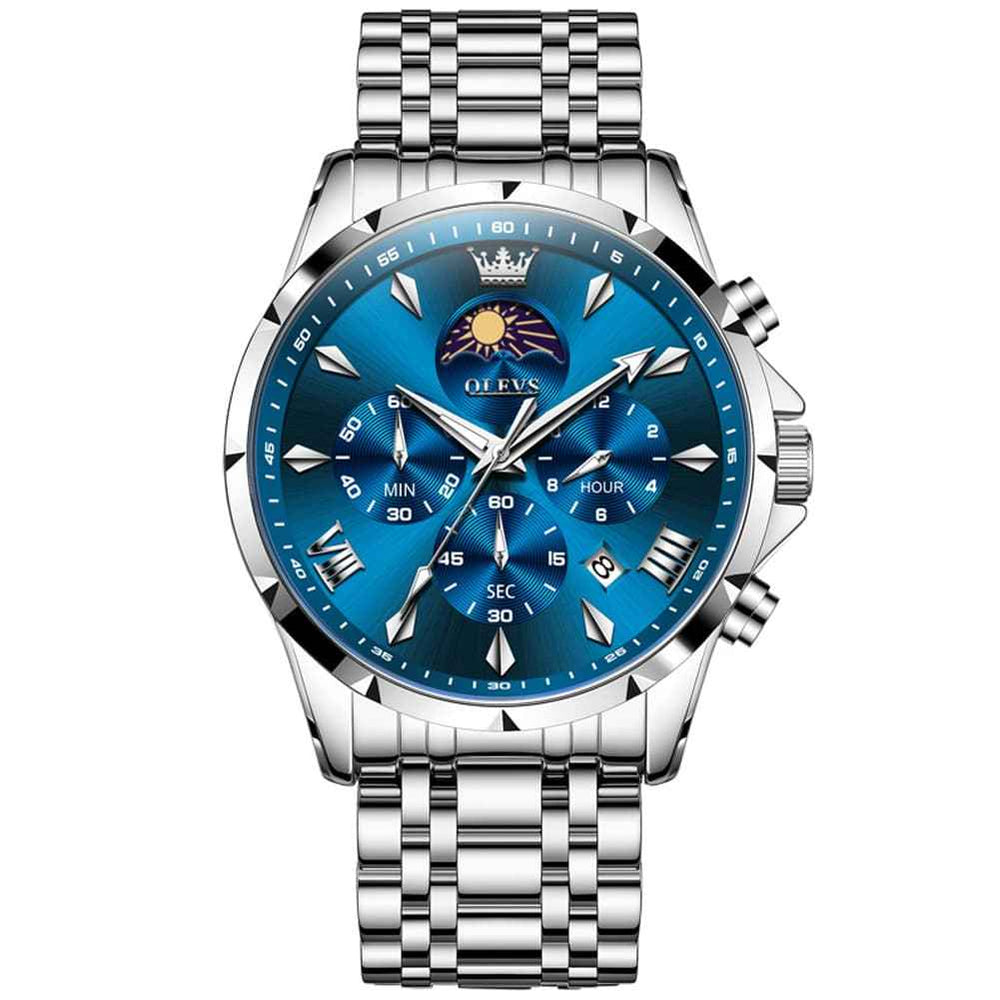 "The Diplomat" Dual Time Chronograph | Moon Phase & 2nd Time Zone