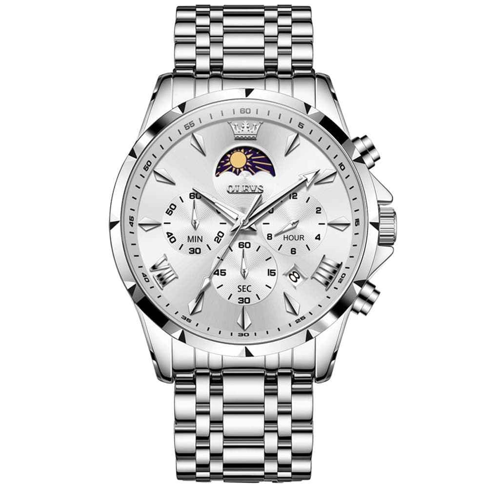 "The Diplomat" Dual Time Chronograph | Moon Phase & 2nd Time Zone