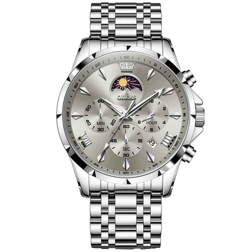 "The Diplomat" Dual Time Chronograph | Moon Phase & 2nd Time Zone