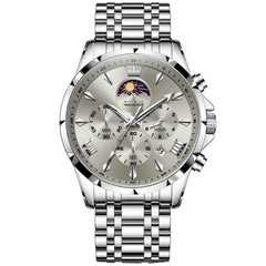 "The Diplomat" Dual Time Chronograph | Moon Phase & 2nd Time Zone