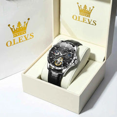 "The Galaxy" Skeleton Automatic Watch | Starry Dial & Moon Phase