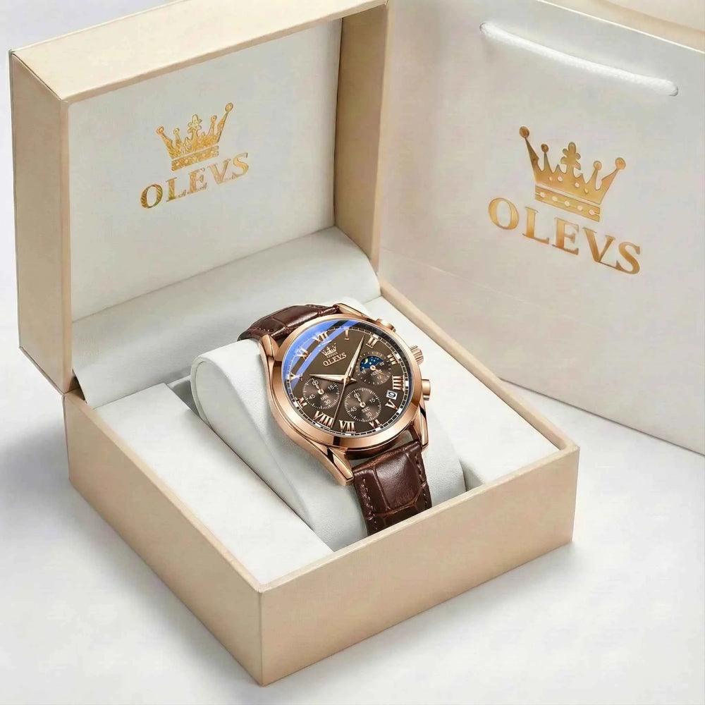 "The Heritage" Chronograph Watch | Roman Numerals & Moon Phase