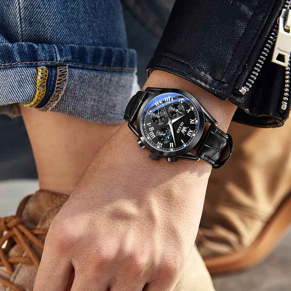 "The Heritage" Chronograph Watch | Roman Numerals & Moon Phase