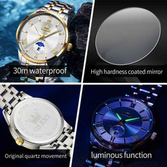 The Premier Business Quartz Watch | Sun & Moon Day-Date