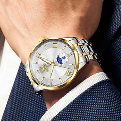 The Premier Business Quartz Watch | Sun & Moon Day-Date