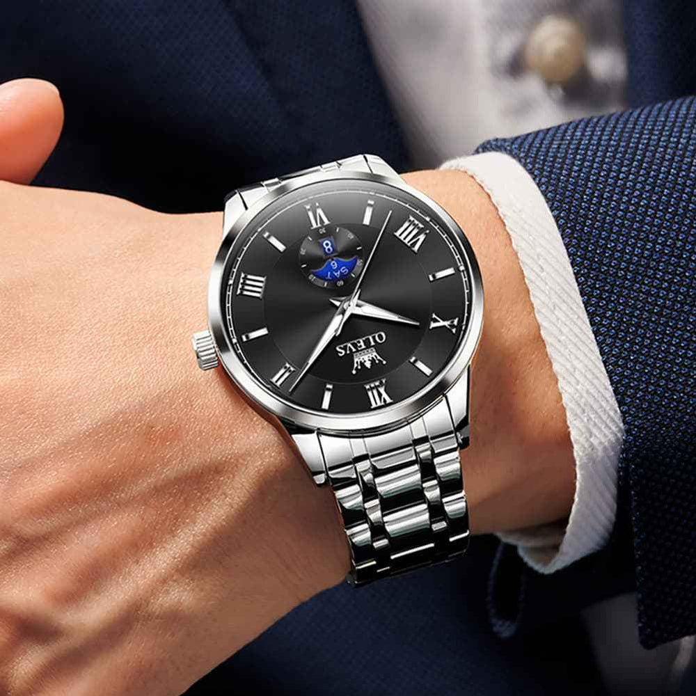 The Premier Business Quartz Watch | Sun & Moon Day-Date