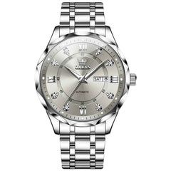 "The Prestige" Diamond Automatic Watch | High-Definition Flat Glass & Day-Date