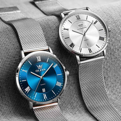 "The Slimline" Ultra-Thin Minimalist Mesh Watch | 8mm Profile