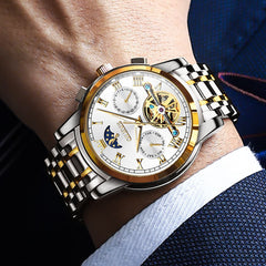 OLEVS "The Sovereign" Grand Complication Automatic Watch | Day-Date & Moon Phase