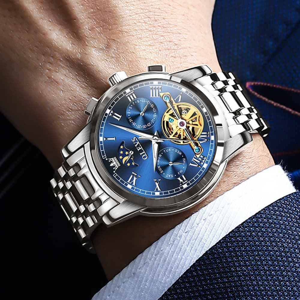 "The Sovereign" Grand Complication Automatic Watch | Day-Date & Moon Phase