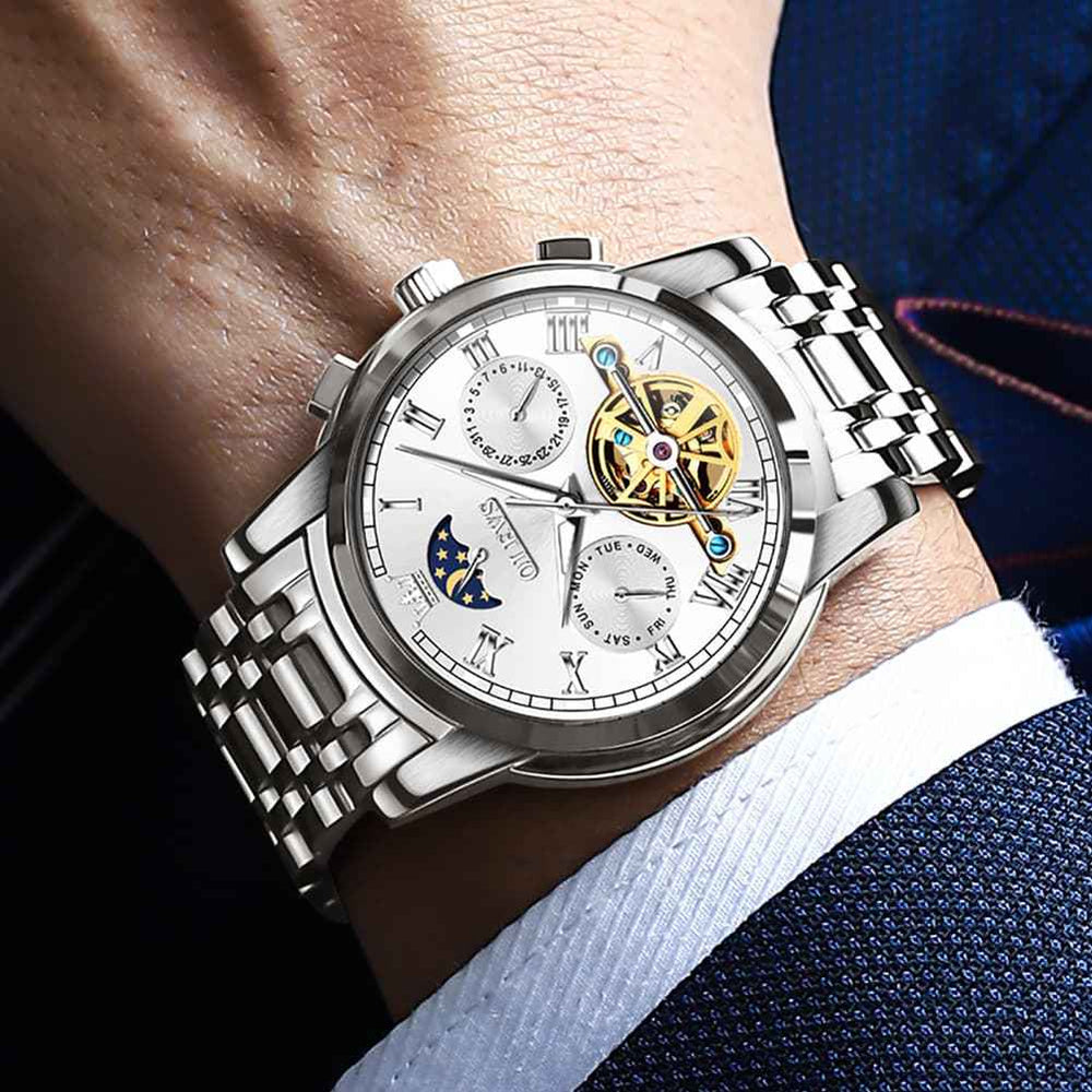 "The Sovereign" Grand Complication Automatic Watch | Day-Date & Moon Phase