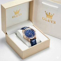 "The Starlight" Rotating Galaxy Automatic Watch | Crystal Bezel & Luminous Sky