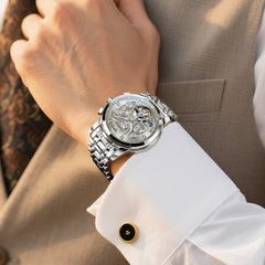 OLEVS "The Statesman" Triple Calendar Automatic Watch | Big Date & Month Display