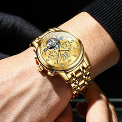 OLEVS "The Statesman" Triple Calendar Automatic Watch | Big Date & Month Display