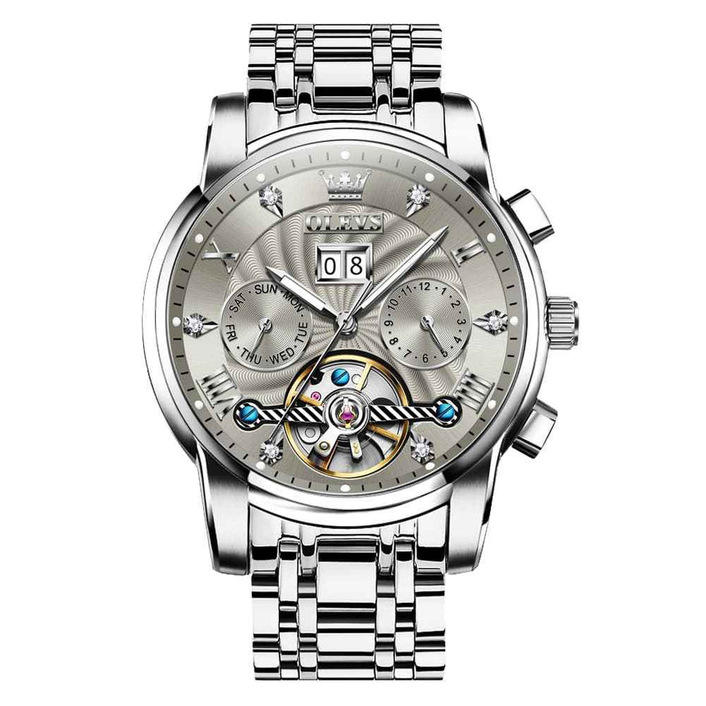 "The Statesman" Triple Calendar Automatic Watch | Big Date & Month Display