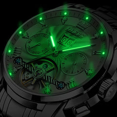 OLEVS "The Statesman" Triple Calendar Automatic Watch | Big Date & Month Display