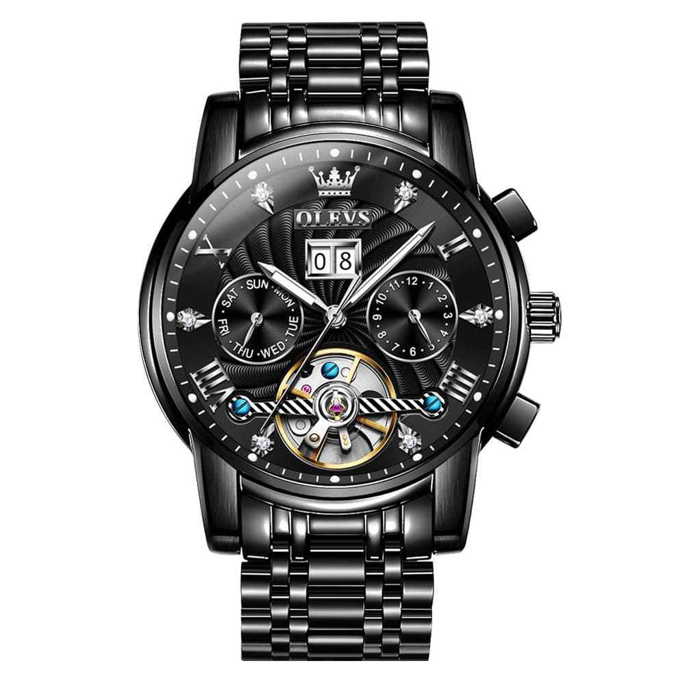 "The Statesman" Triple Calendar Automatic Watch | Big Date & Month Display