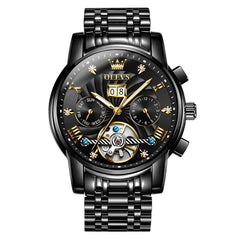 OLEVS "The Statesman" Triple Calendar Automatic Watch | Big Date & Month Display