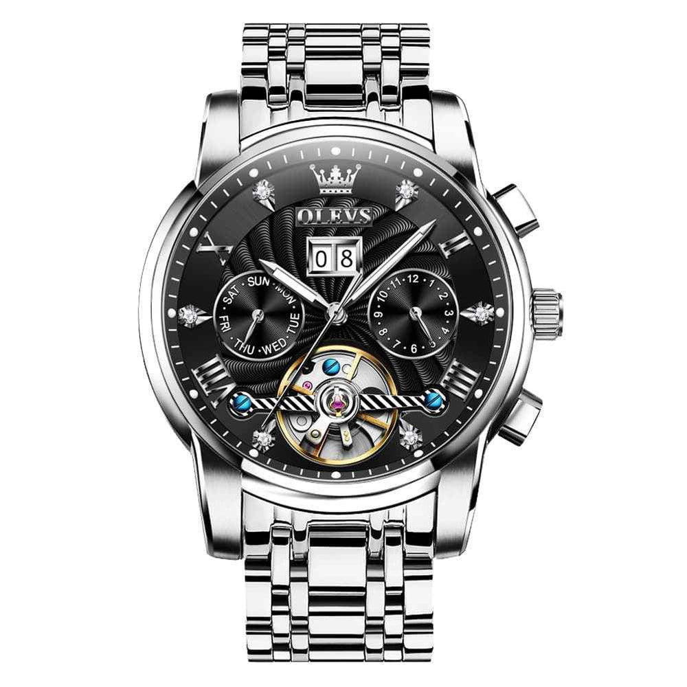 "The Statesman" Triple Calendar Automatic Watch | Big Date & Month Display