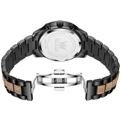 "The Timberline" Wood & Steel Chronograph | Natural Wood Inlay