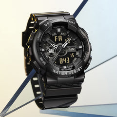OLEVS 1102 Rugged Dual Display Digital Sport Watch for Men - Black White Watch | Olevs Watch Store