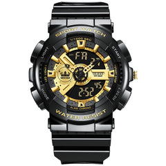 OLEVS 1102 Rugged Dual Display Digital Sport Watch for Men - Black White Watch | Olevs Watch Store