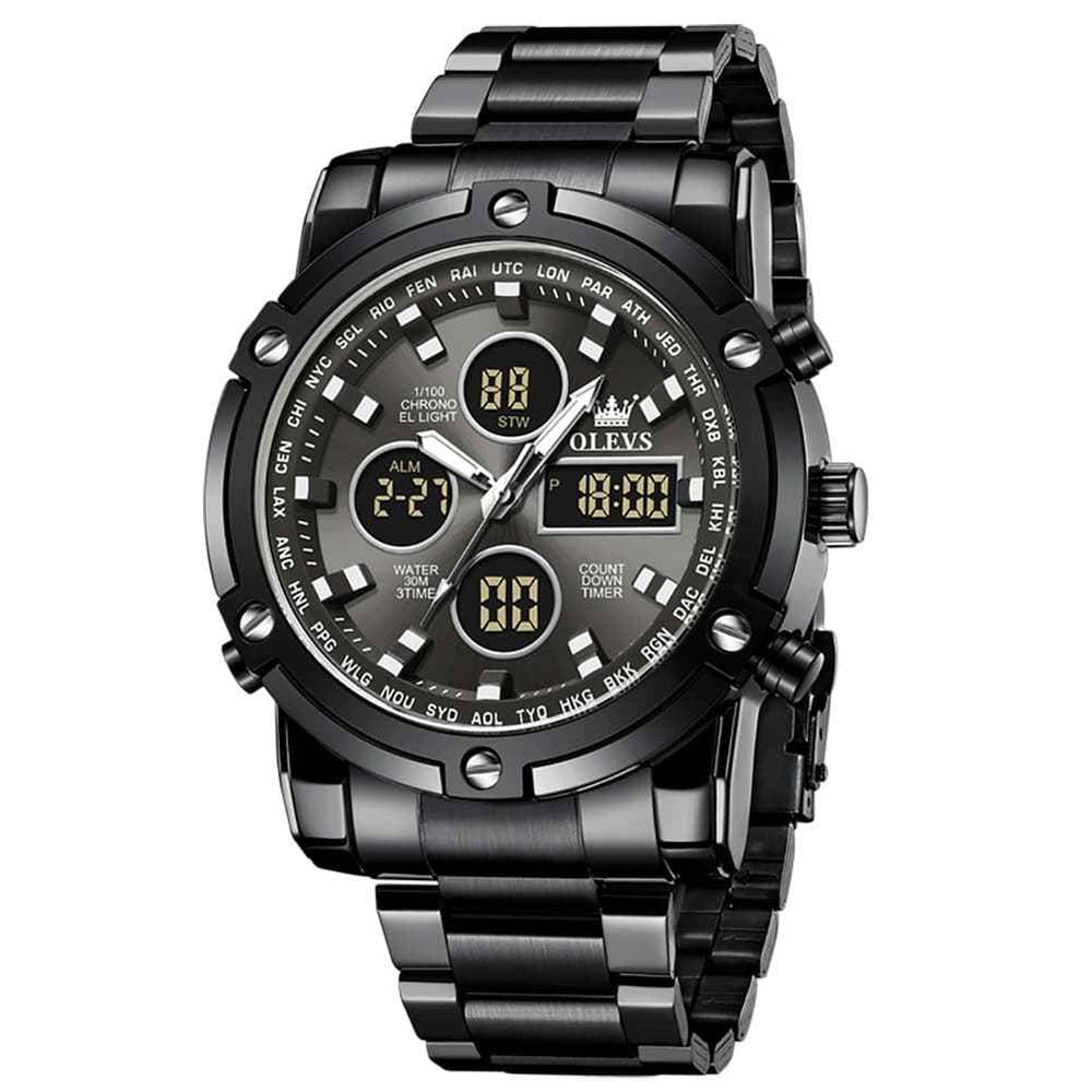 OLEVS 1106 – Men's Heavy Duty Dual Display Chronograph Watch