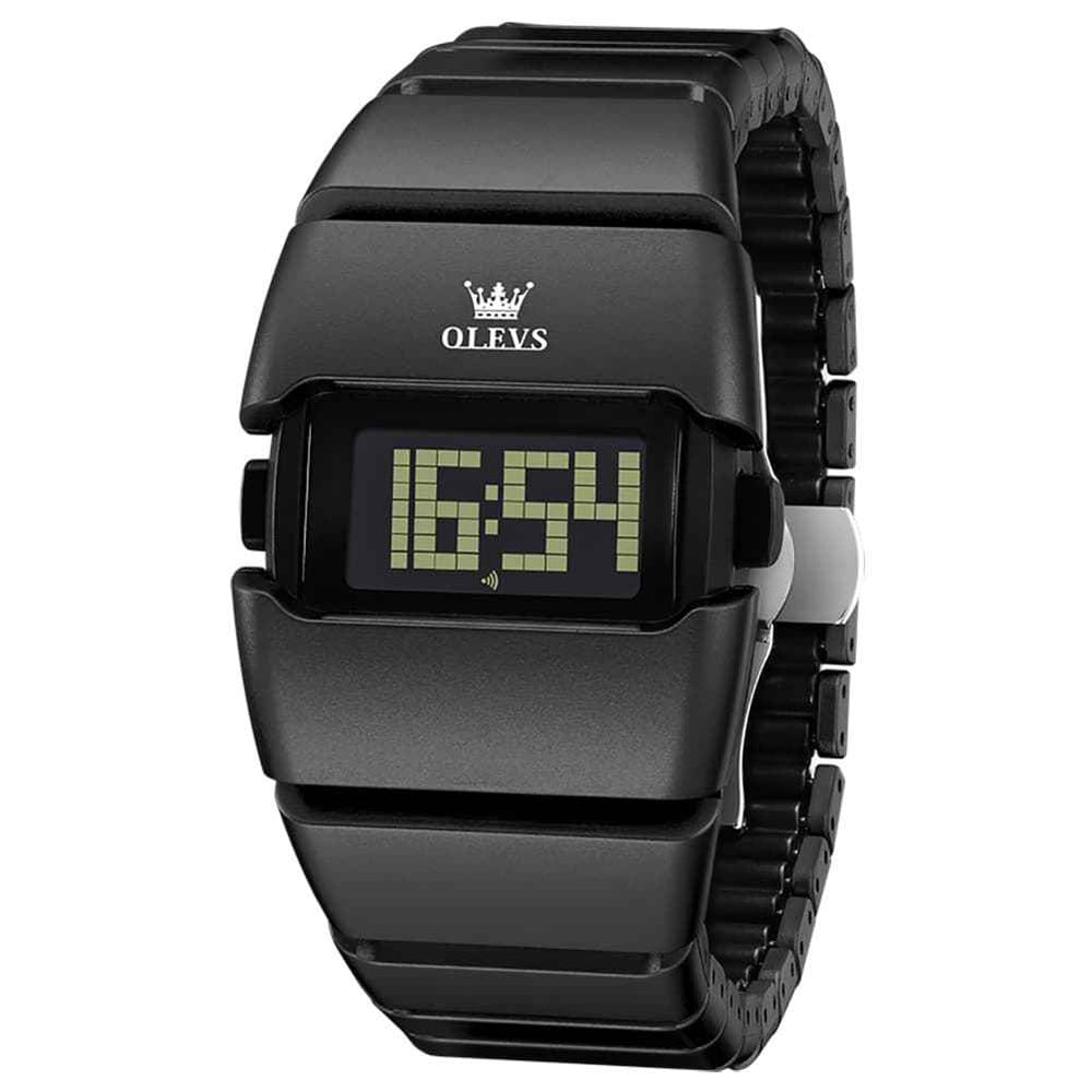 OLEVS 1112 – Men's Futuristic Cyber Cuff Digital Watch