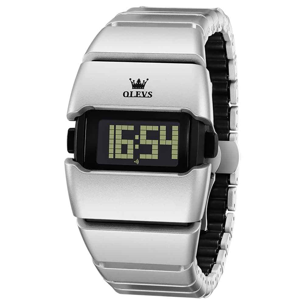 OLEVS 1112 – Men's Futuristic Cyber Cuff Digital Watch