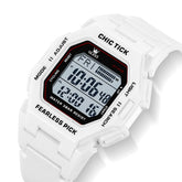OLEVS 1119 Classic Retro Octagon Digital Sport Watch Unisex - Matte White Watch | Olevs Watch Store