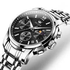 stainless steel chronograph watch - OLEVS 2718