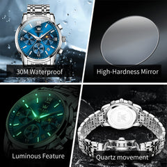 multifunction watch close detail - OLEVS 2718