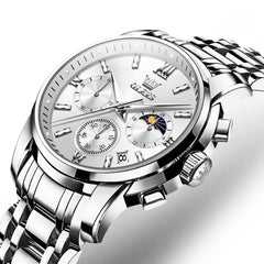 chronograph dial close up - OLEVS 2718