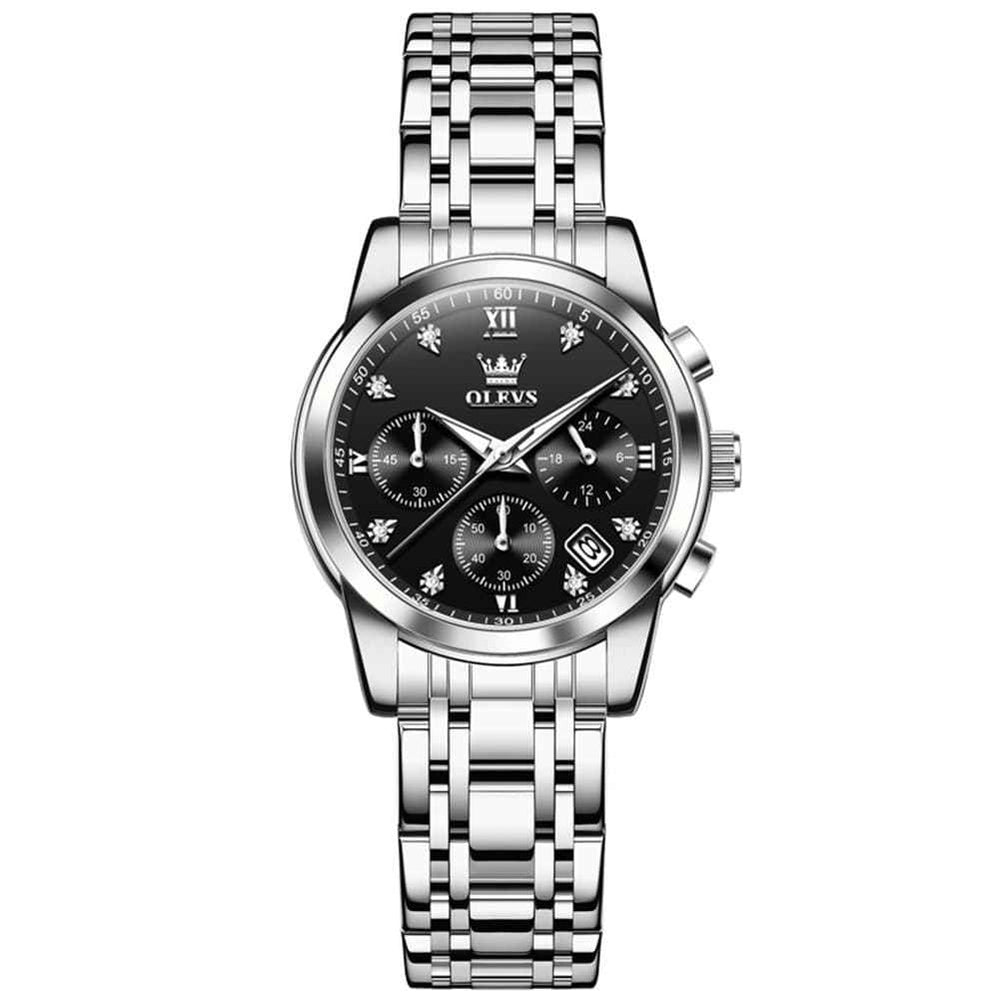 OLEVS 2858 – Women's Elegant Moon Phase Chronograph Watch