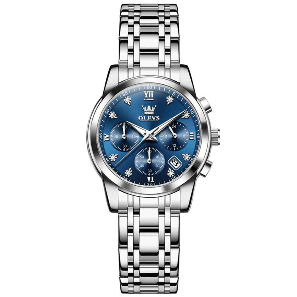 OLEVS 2858 – Women's Elegant Moon Phase Chronograph Watch